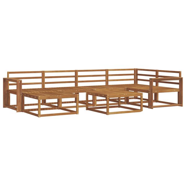 vidaXL V&auml;li diivanikomplekt 7 pcs Neutraalne Tugev akatsiapuu