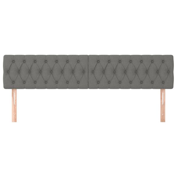 vidaXL voodipeatsid 2 tk, tumehall, 90x7x78/88 cm, kangas