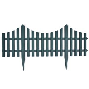 vidaXL 17 tk murupiirded 10 m, roheline