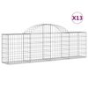 vidaXL kaarekujulised gabioonkorvid 13 tk, 200x30x60/80 cm, raud