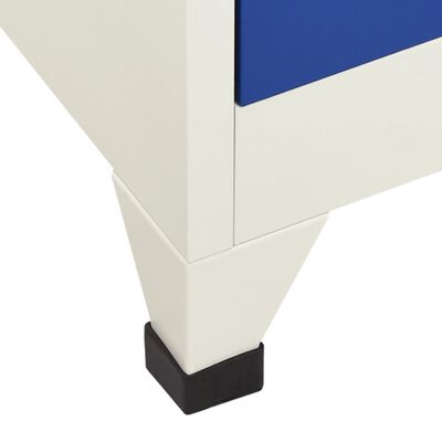 vidaXL lukustatav hoiukapp, hall ja sinine, 90 x 40 x 180 cm, teras