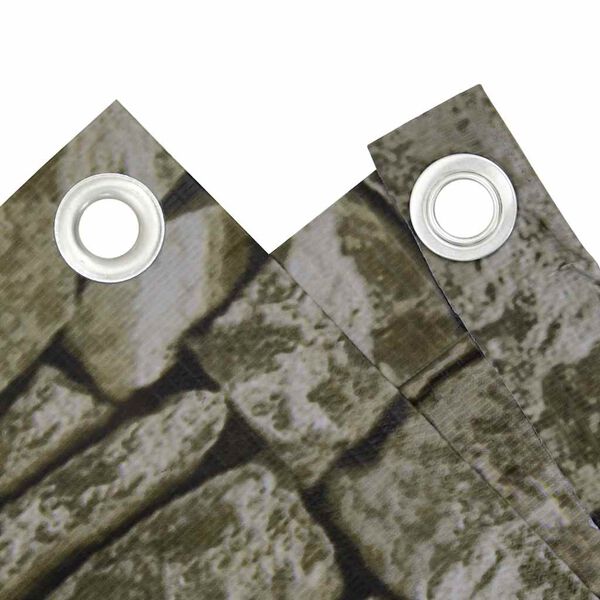 vidaXL r&otilde;du privaatsuskate, kivi v&auml;limusega, 700x90 m, PVC