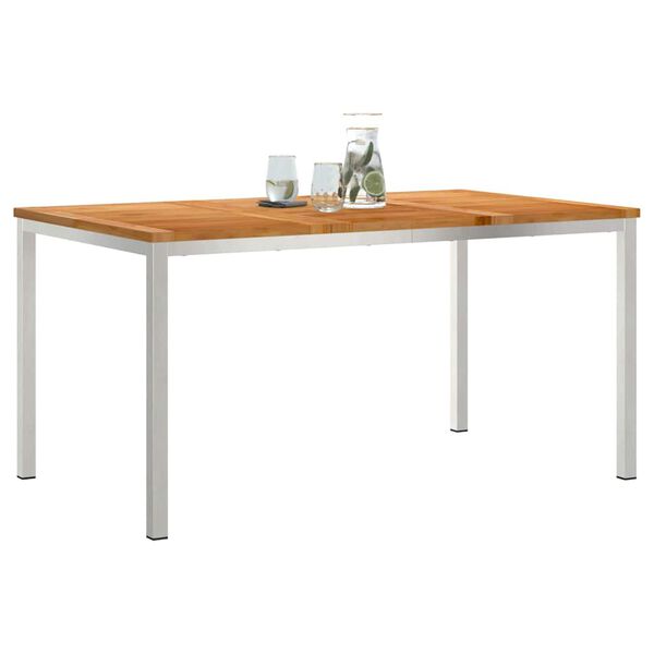 vidaXL VäliSöögilaud Pruun 200x90x75 cm Tugev teakipuit