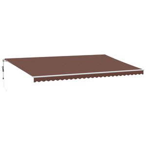 vidaXL automaatselt sisset&otilde;mmatav varikatus, pruun, 600 x 350 cm