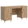 vidaXL Laud riiuliga uksega Artisan tamm 142,5 x 50 x 75 cm Tehispuit