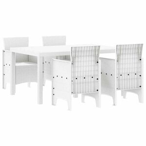 vidaXL Aia s&ouml;&ouml;gilaudade komplekt 5 pcs Valge Polt rattan