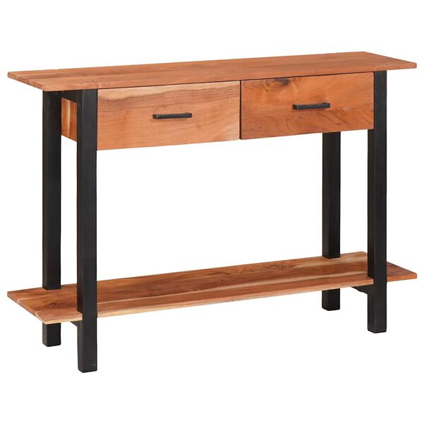 vidaXL Konsoollaud sahtliga Pruun 110 x 30 x 75 cm tugev akaatsiapuit