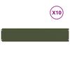vidaXL muru&auml;&auml;red 10 tk oliivroheline 20x103 cm k&uuml;lmvaltsitud teras