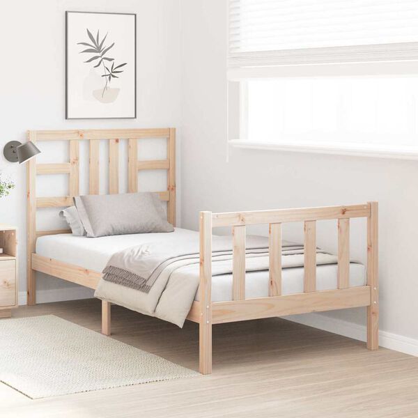 vidaXL voodiraam ilma madratsita, 90 x 200 cm, m&auml;nnipuit