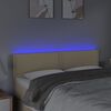 vidaXL LED-voodipeats, kreemjas, 144x5x78/88 cm, kangas