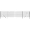 vidaXL traataed, antratsiithall, 2,2 x 10 m, tsingitud teras