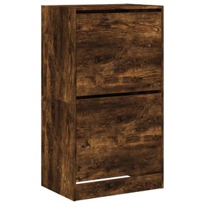 vidaXL jalan&otilde;udekapp, 2 klappuksega, suitsutamm, 60 x 42 x 108 cm