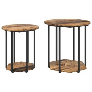 vidaXL Abilaudade komplekt 2 tk Pruun 50 x 50 x 50,5 cm