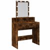 vidaXL tualettlaud LEDiga, suitsutatud tamm, 80x41x144,5 cm