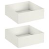 vidaXL Aia istutuspot 2 tk Valge 60 x 60 x 20 cm K&uuml;lmvalmistatud teras