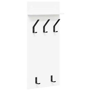 vidaXL Seinale kinnitatav riidepuu Valge 40 x 10 x 90 cm Tehispuit