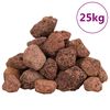 vidaXL vulkaanilised kivimid 25 kg, punane, 3-5 cm