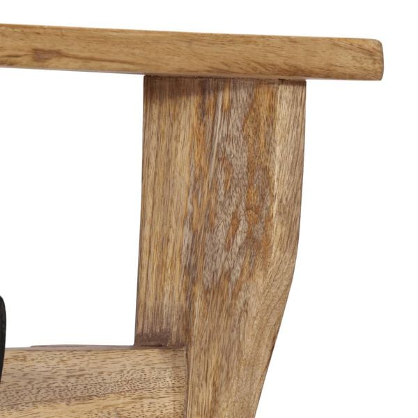 vidaXL seinale kinnitatav riidenagi 4 konksuga, mangopuit