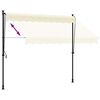 vidaXL sisset&otilde;mmatav varikatus, kreemjas, 250x150 cm, kangas/teras