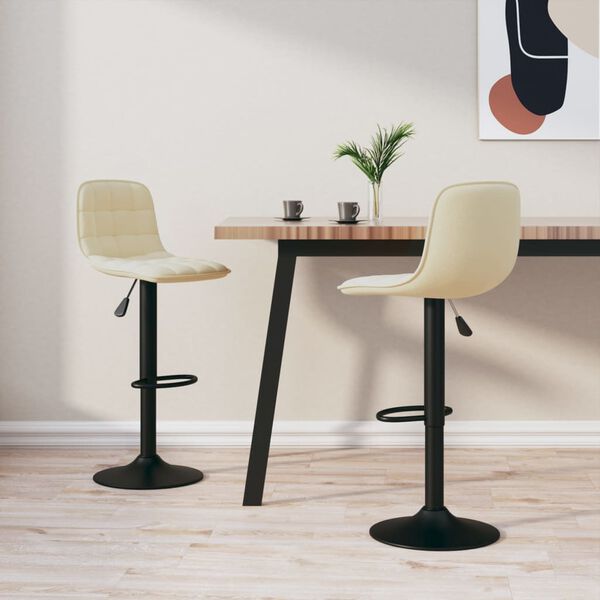 vidaXL baaripukid 2 tk, kreemjas, samet