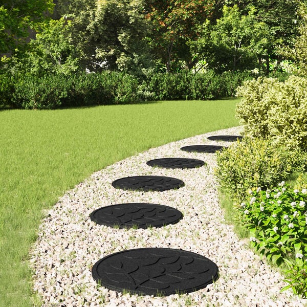 vidaXL Sammukhind 6 pcs Must &Oslash; 44 x 2 cm Kumm