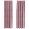 vidaXL Pimendavad kardinad 2 tk Tumepink 140 x 225 cm Samet