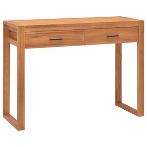 vidaXL laud 2 sahtliga, 100 x 40 x 75 cm, tiikpuu