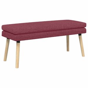 vidaXL Kahekordne pink Veinpunane 110 x 40 x 47 cm kangas