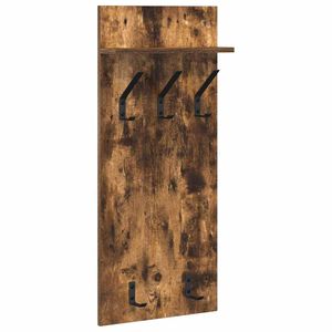 vidaXL Seinale kinnitatav riidepuu Suitsetatud tamm 40 x 10 x 90 cm