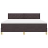 vidaXL LED Box Spring Voodi madratsiga Tume pruun 180 x 200 cm kangas