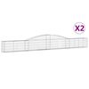 vidaXL kaarekujulised gabioonkorvid 2 tk, 400x30x40/60 cm, raud