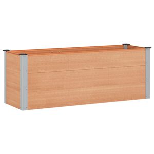 vidaXL K&otilde;rgendatud aia taimelava Pruun 150 x 50 x 54 cm alu.