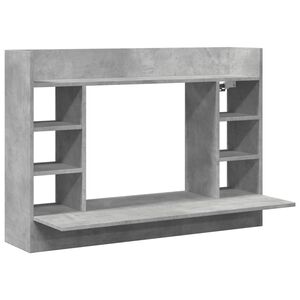 vidaXL seinale kinnitatav kirjutuslaud, hall, 105x48x75 cm, tehispuit