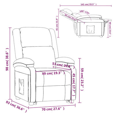 vidaXL reguleeritava seljatoega tool, pruun, ehtne nahk