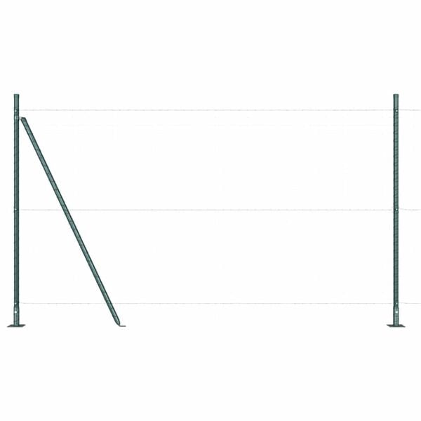 vidaXL Aiapostid 13 pcs Roheline Ø32mm 170 cm Tsingitud teras