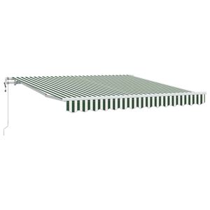 vidaXL Kokkuvolditav varikatus Roheline ja Valge 300 x 250 cm