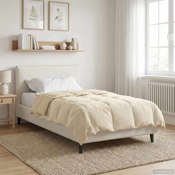 vidaXL Suvised teki Rapistatud cream 155 x 220 cm Mikrokiud