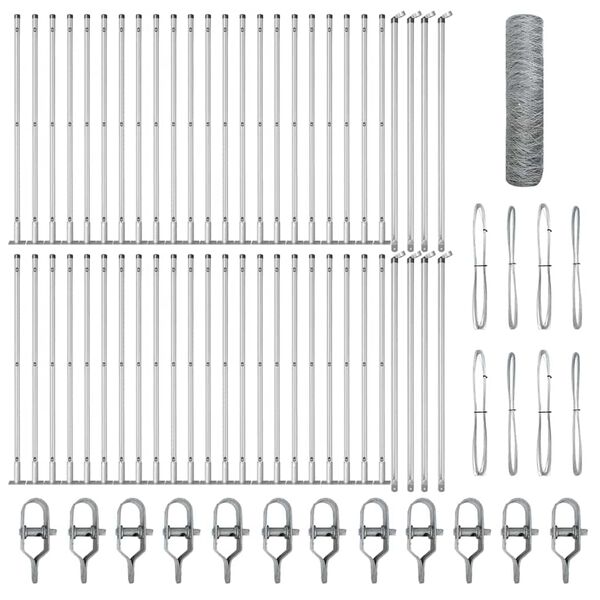vidaXL Aiapost H&otilde;bedane 100 x 0,6 m (50 mm v&otilde;rk) Teras