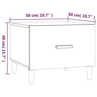 vidaXL kohvilaud, 2 tk, must, 50 x 50 x 40 cm, tehispuit