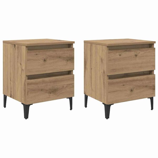vidaXL &Ouml;&ouml;lambi kapp 2 pcs k&auml;sit&ouml;&ouml;tamm 40 x 35 x 50 cm Tehispuit