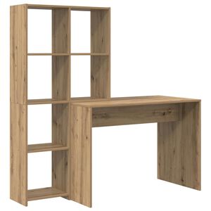 vidaXL Laud riiuliga K&auml;sit&ouml;&ouml;puu 138,5 x 55 x 143 cm Tehispuit