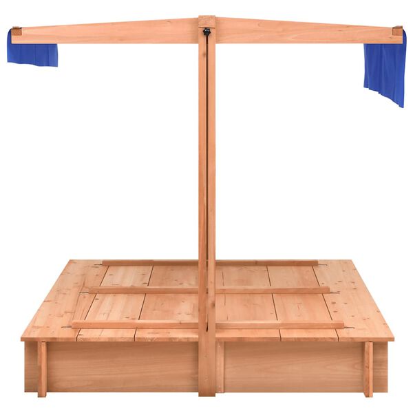 vidaXL liivakast katusega, 122 x 112 x 112 cm, kuusepuit