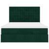 vidaXL ottomani voodi madratsitega, tumeroheline, 160x200 cm, samet