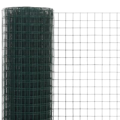 vidaXL kanade traataed, teras PVC kattega, 10 x 0,5 m, roheline