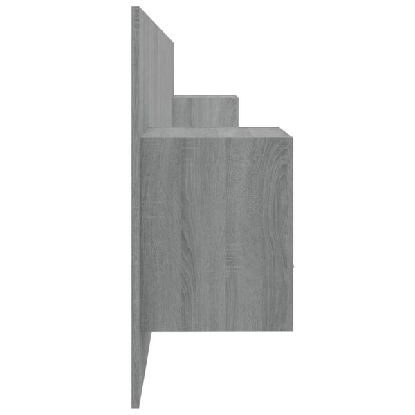 vidaXL voodipeats kappidega, hall Sonoma tamm, tehispuit