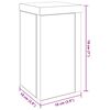 vidaXL Taimede alus 2 pcs Must tamm 10 x 10 x 18 cm Tehispuit