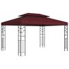 vidaXL Paviljon 3,97 x 2,96 x 2,68 m Veinpunane Pol&uuml;ester ja teras