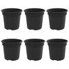 vidaXL &Uuml;mmargune lillepott 6 pcs Must &Oslash; 15 x 12 cm Plastmass