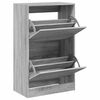 vidaXL jalatsikapp, hall Sonoma tamm, 60 x 34 x 96,5 cm, tehispuit
