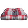 vidaXL euroaluse istumispadi, punane, ruuduline, 50x40x12 cm, kangas